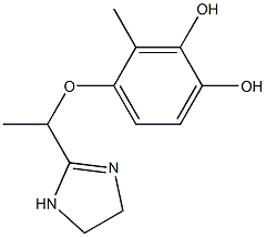 2-[1-(3,4-Dihydroxy-2-methylphenoxy)ethyl]-2-imidazoline 结构式