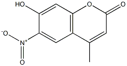 4-Methyl-7-hydroxy-6-nitrocoumarin 结构式