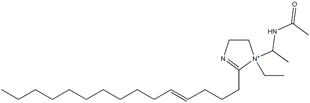 1-[1-(Acetylamino)ethyl]-1-ethyl-2-(4-pentadecenyl)-2-imidazoline-1-ium 结构式