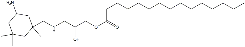 3-[[N-(3-Pentadecanoyloxy-2-hydroxypropyl)amino]methyl]-3,5,5-trimethylcyclohexylamine 结构式