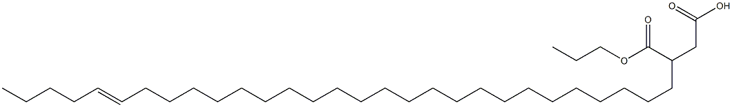 3-(24-Nonacosenyl)succinic acid 1-hydrogen 4-propyl ester 结构式