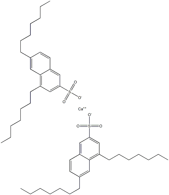 Bis(4,6-diheptyl-2-naphthalenesulfonic acid)calcium salt 结构式
