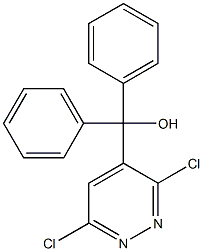 3,6-Dichloro-4-(hydroxydiphenylmethyl)pyridazine 结构式