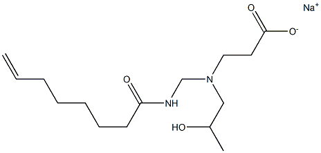 3-[N-(2-Hydroxypropyl)-N-(7-octenoylaminomethyl)amino]propionic acid sodium salt 结构式