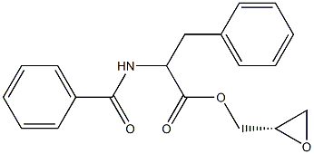 (S)-2-Benzoylamino-3-phenylpropionic acid oxiran-2-ylmethyl ester 结构式