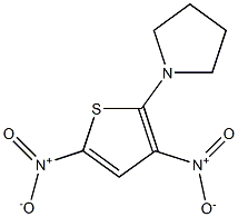 3,5-Dinitro-2-(1-pyrrolidinyl)thiophene 结构式