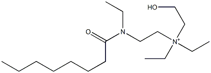 2-(N-Ethyl-N-octanoylamino)-N,N-diethyl-N-(2-hydroxyethyl)ethanaminium 结构式