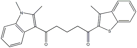 1-(1,2-DIMETHYL-1H-INDOL-3-YL)-5-(3-METHYL-BENZO[B]THIOPHEN-2-YL)-PENTANE-1,5-DIONE 结构式