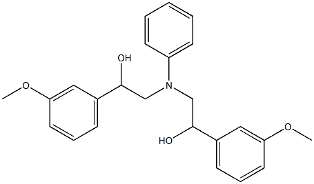 2-([2-HYDROXY-2-(3-METHOXY-PHENYL)-ETHYL]-PHENYL-AMINO)-1-(3-METHOXY-PHENYL)-ETHANOL 结构式