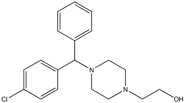 1-[(4-氯二苯甲基)-4-(2-羟乙基)哌嗪 结构式