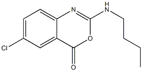 2-(BUTYLAMINO)-6-CHLORO-4H-BENZO[D][1,3]OXAZIN-4-ONE 结构式