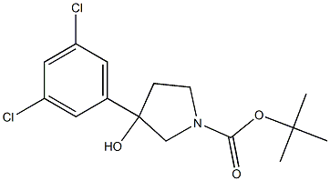 1-BOC-3-(3,5-DICHLOROPHENYL)-3-HYDROXYPYRROLIDINE 结构式