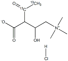 Acetyl-13C2-L-carnitine HCl 99 atom % 13C 结构式