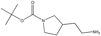 3-(2-Aminoethyl)pyrrolidine-1-carboxylicacidtertbutylester 结构式