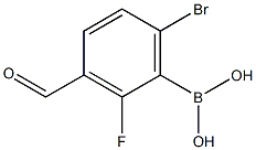 2-Fluoro-3-formyl-6-bromophenylboronic acid 结构式