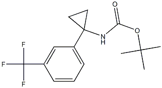 tert-butyl (1-(3-(trifluoromethyl)phenyl)cyclopropyl)carbamate 结构式