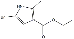 5-Bromo-2-methyl-1H-pyrrole-3-carboxylic acid ethyl ester 结构式