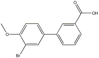 3'-溴-4'-甲氧基联苯-3-羧酸 结构式