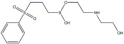 3-(苯磺酰基)丙硼酸二乙醇胺酯 结构式