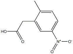 2-(2-methyl-5-nitrophenyl)acetic acid 结构式