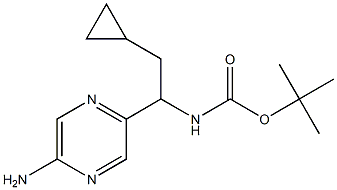 tert-butyl 1-(5-aminopyrazin-2-yl)-2-cyclopropylethylcarbamate 结构式