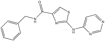 Benzyl-2-(pyrimidin-4-ylamino)thiazole-4-carboxamide 结构式