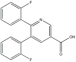 5,6-Bis(2-fluorophenyl)nicotinic acid 结构式