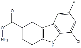 3-Amino-8-chloro-6-fluoro-2,3,4,9-tetrahydro-1H-carbazole-3-carboxylic acid 结构式