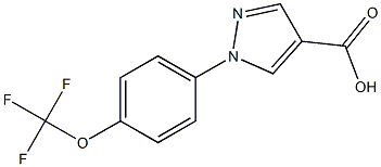 1-(4-三氟甲氧基苯基)吡唑-4-甲酸 结构式