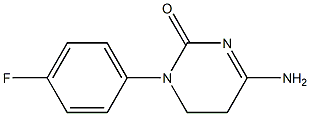 4-Amino-1-(4-fluoro-phenyl)-5,6-dihydro-1H-pyrimidin-2-one 结构式