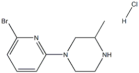 1-(6-Bromo-pyridin-2-yl)-3-methyl-piperazine hydrochloride 结构式