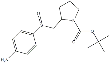 2-(4-Amino-benzenesulfinylmethyl)-pyrrolidine-1-carboxylic acid tert-butyl ester 结构式