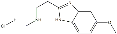 2-(5-methoxy-1H-benzo[d]imidazol-2-yl)-N-methylethanamine hydrochloride 结构式