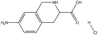 7-amino-1,2,3,4-tetrahydroisoquinoline-3-carboxylic acid hydrochloride 结构式