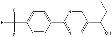 1-(2-(4-(trifluoromethyl)phenyl)pyrimidin-5-yl)propan-1-ol 结构式