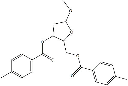 5-methoxy-2-((4-methylbenzoyloxy)methyl)tetrahydrofuran-3-yl 4-methylbenzoate 结构式