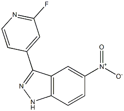 3-(2-fluoropyridin-4-yl)-5-nitro-1H-indazole 结构式