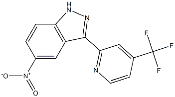 3-(4-(trifluoromethyl)pyridin-2-yl)-5-nitro-1H-indazole 结构式