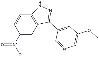 3-(5-methoxypyridin-3-yl)-5-nitro-1H-indazole 结构式