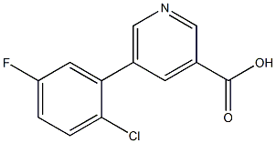 5-(2-chloro-5-fluorophenyl)pyridine-3-carboxylic acid 结构式