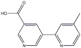 5-(4-methylpyridin-2-yl)pyridine-3-carboxylic acid 结构式