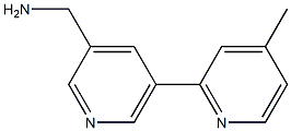 (5-(4-methylpyridin-2-yl)pyridin-3-yl)methanamine 结构式