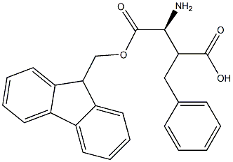 (S)-Fmoc-3-amino-2-benzyl-propionic acid 结构式