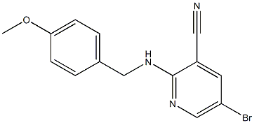 2-(4-methoxybenzylamino)-5-bromopyridine-3-carbonitrile 结构式
