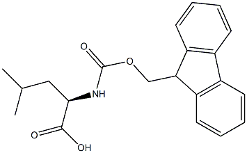 N-芴甲氧羰酰基-D-亮氨酸 结构式