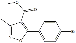 5-(4-Bromo-phenyl)-3-methyl-isoxazole-4-carboxylic acid methyl ester 结构式
