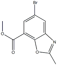 5-Bromo-7-(methoxycarbonyl)-2-methyl-1,3-benzoxazole 结构式