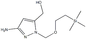 (3-aMino-1-((2-(triMethylsilyl)ethoxy)Methyl)-1H-pyrazol-5-yl)Methanol 结构式