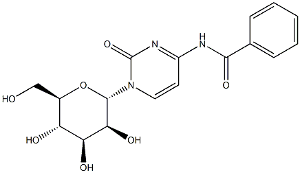 N4苯甲酰基-1-(Α-D吡喃甘露糖基)胞嘧啶 结构式