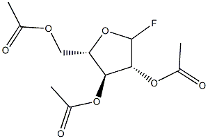 2,3,5-Tri-O-acetyl-L-arabinofuranosyl fluoride 结构式